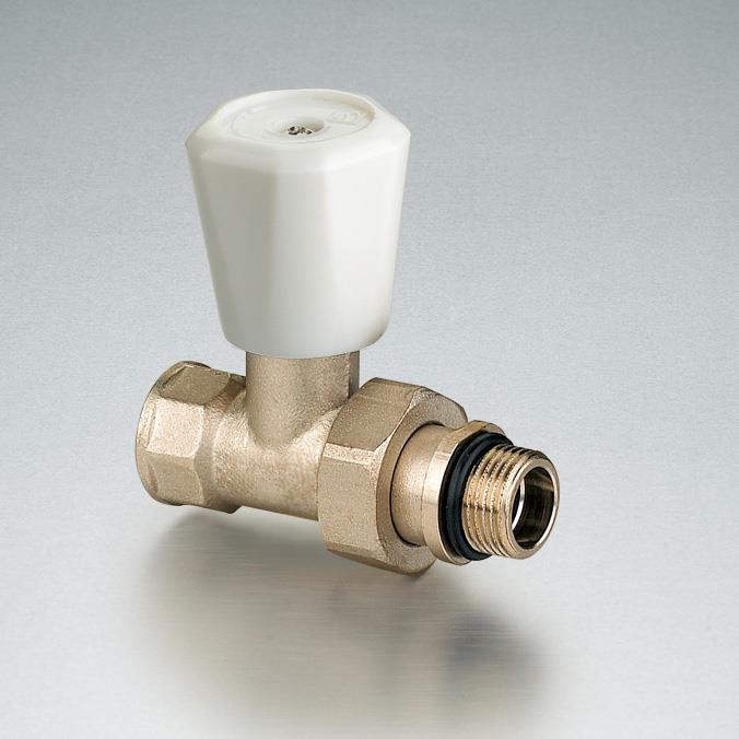 CW617 MF15/21 Brass Radiator Valves With Plastic Handle Brass Surface